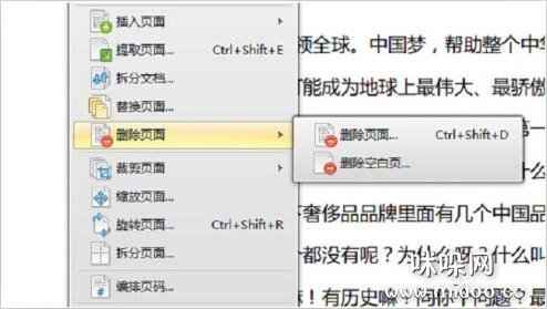 如何删除PDF文档中的其中一页或指定页面